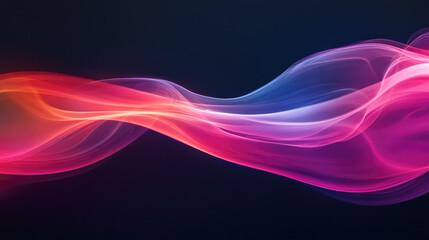 Obraz premium Abstract colorful waves of light on dark background