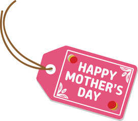 Label for mother s day. Happy mother s day - flower shape Label