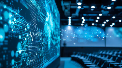Innovative business lecture modern hall photostock corporate environment digital viewpoint technology concept