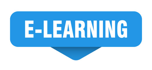 e-learning sticker. e-learning sign on transparent background