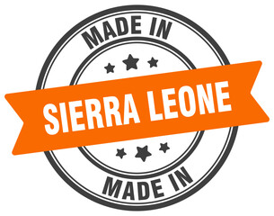 Made in Sierra Leone round sign. Made in Sierra Leone stamp.