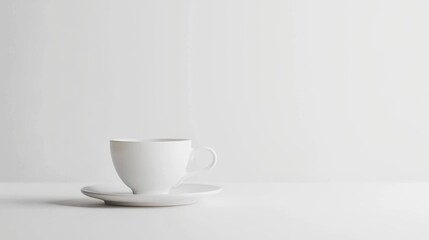 Fototapeta premium Minimalist Coffee Cup with Tablet