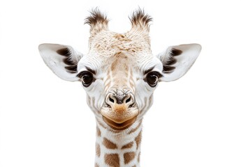 Adorable Baby Giraffe Close Up Portrait