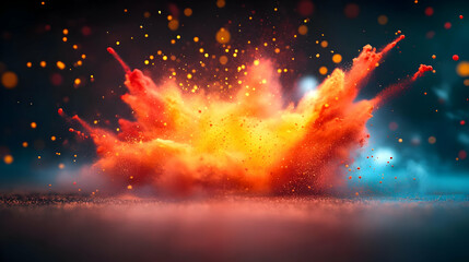 Vibrant explosion of color showcasing dynamic motion and energy, perfect for creative projects and visual media.