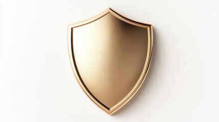 shiny metallic shield with smooth surface, perfect for protection and symbolism
