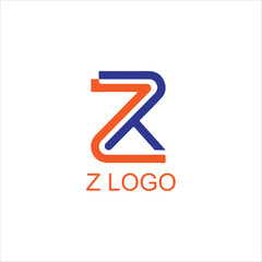 Z letter logo design template elements. Modern abstract digital alphabet letter logo
