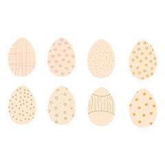 Easter clip art with painted eggs