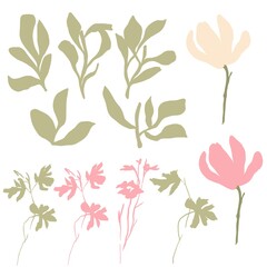 Easter spring spring floral clip art elements