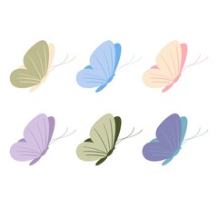 Easter clip art set of butterflies