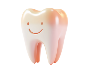 3d tooth isolated on white background