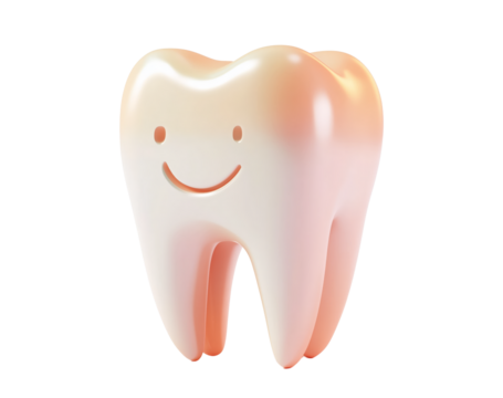 3d tooth isolated on white background