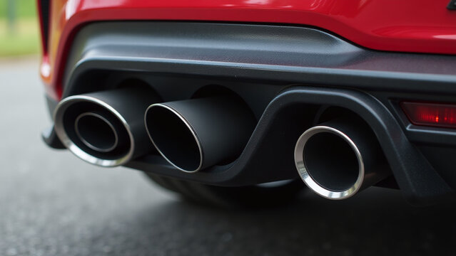 twin exhaust pipes create unique look different angles giving strange yet lovely appearance