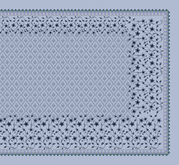 Obraz premium Digital print saree Whit pattren design