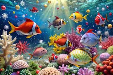 tropical fish in aquarium
