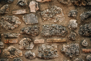 wall of large old boulders