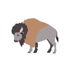 Bison animal vector illustration symbol mammal