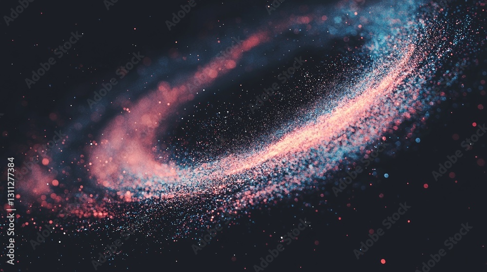 Poster a depth of field effect enhances a 3d rendering of colorful rings that imitate the stock deep learni
