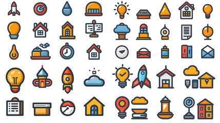 Modern Space and Innovation Icon Set