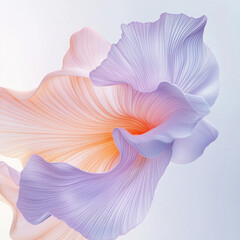Pastel Gradient Flower Petal on Light White Background &ndash; Soft and Elegant Color Transition in a Minimalist Floral Aesthetic