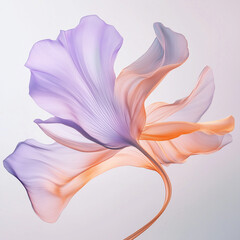 Pastel Gradient Flower Petal on Light White Background &ndash; Soft and Elegant Color Transition in a Minimalist Floral Aesthetic