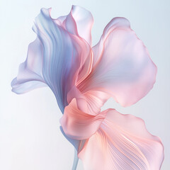 Pastel Gradient Flower Petal on Light White Background &ndash; Soft and Elegant Color Transition in a Minimalist Floral Aesthetic