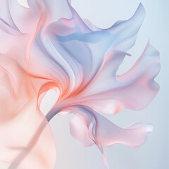 Pastel Gradient Flower Petal on Light White Background &ndash; Soft and Elegant Color Transition in a Minimalist Floral Aesthetic