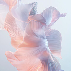 Pastel Gradient Flower Petal on Light White Background &ndash; Soft and Elegant Color Transition in a Minimalist Floral Aesthetic