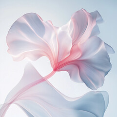 Pastel Gradient Flower Petal on Light White Background – Soft and Elegant Color Transition in a Minimalist Floral Aesthetic