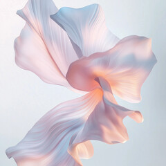Pastel Gradient Flower Petal on Light White Background &ndash; Soft and Elegant Color Transition in a Minimalist Floral Aesthetic