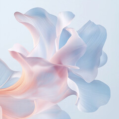 Pastel Gradient Flower Petal on Light White Background &ndash; Soft and Elegant Color Transition in a Minimalist Floral Aesthetic