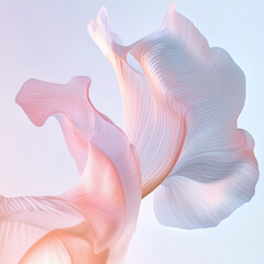 Pastel Gradient Flower Petal on Light White Background &ndash; Soft and Elegant Color Transition in a Minimalist Floral Aesthetic