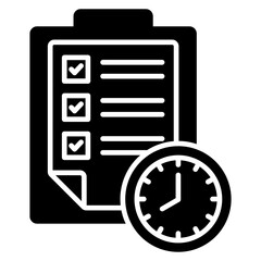 Planning Glyph Icon