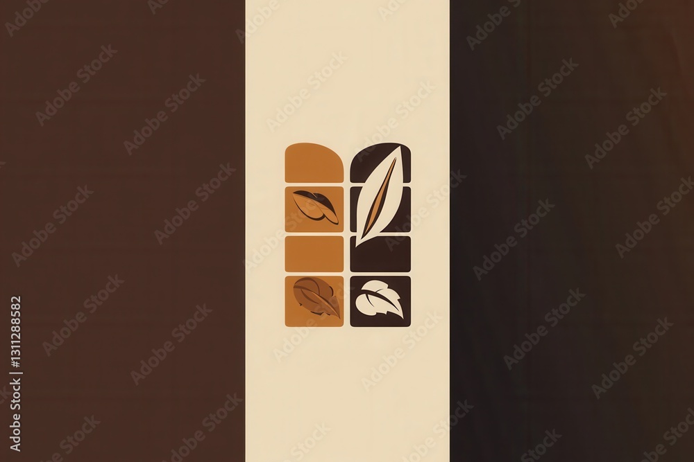 Aufkleber elegant flat chocolate bar logo design featuring rich brown tones and simple elements conveying a se