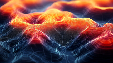 Abstract colorful background pattern with copy space. Blue and orange abstract waves background