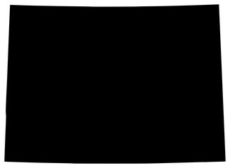 Colorado state silhouette map in black color