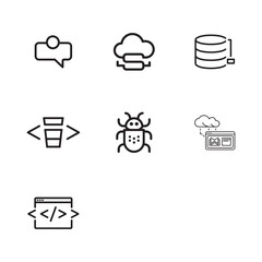 Web and App Development Icons set. Editable vector icon. Perfect for web and app interfaces, presentations, info graphics, etc. 
