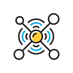 Multi color icon for network