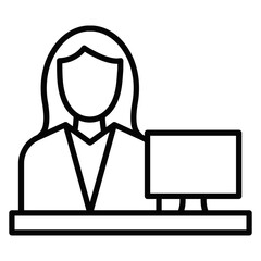 Clerk Female Icon