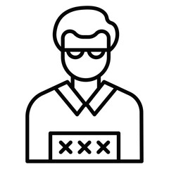 Criminal Male Icon