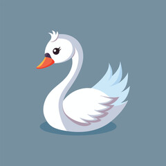 Swan vector illustration design