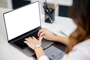 Businesswoman sitting working in office