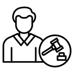 Lawyer Male Icon