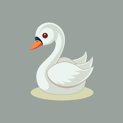 Fototapeta premium Charming Swan Whimsical Look