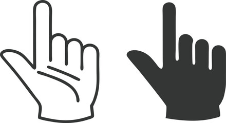 Obraz premium Hand click icon. Vector illustration