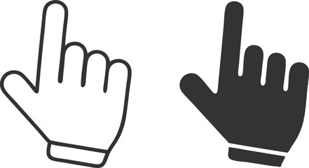 Hand click icon. Vector illustration