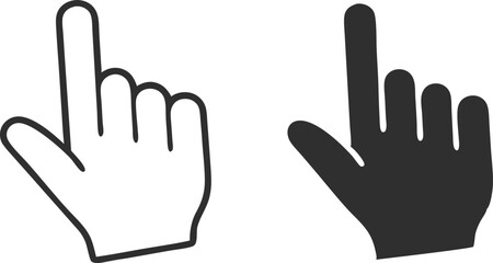 Hand click icon. Vector illustration