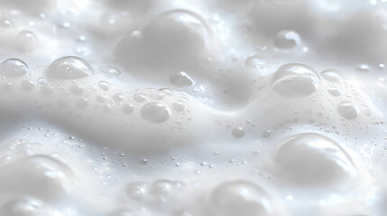 Abstract white soap foam bubbles texture background
