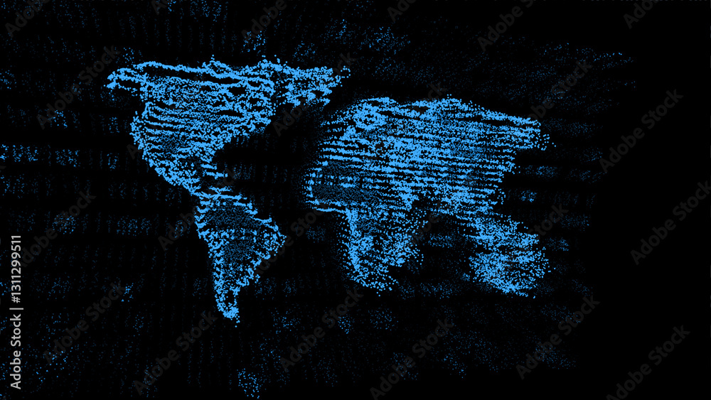 Aufkleber digital matrix earth map code