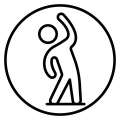 Stretching Arms Icon