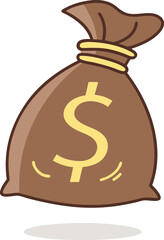 money bag icon. Vector illustration